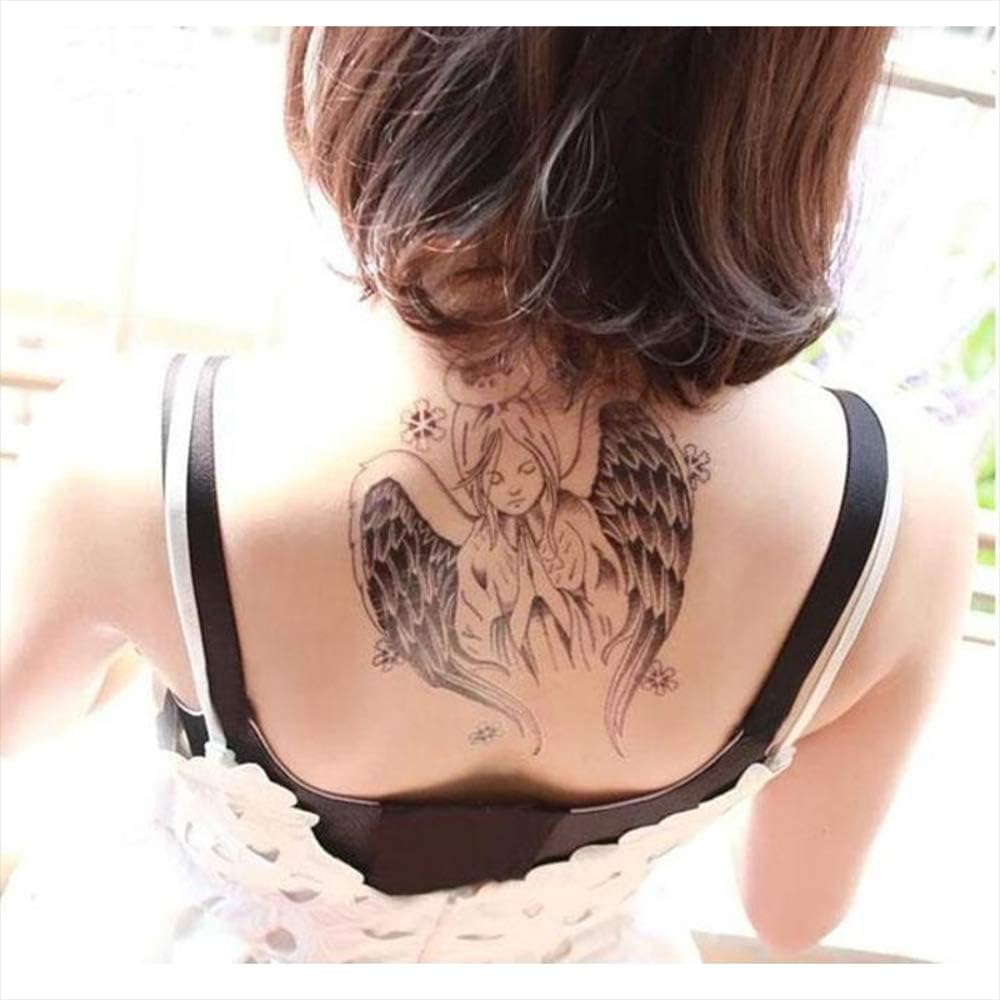 Tatouages Temporaire Ange Gardien Religion Pour Homme Et Femme Tatouage Ephemere Avant Bras Jambe Mollet Bras Nuque 21 X 15 Cm Amazon Fr Beaute Et Parfum