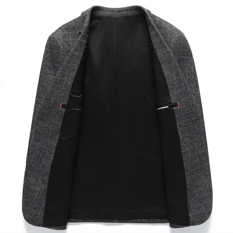 Mens Gray Tweed Blazers Sport Coats Slim Fit Jackets Casual Suit Formal Business for Daily Party Business3