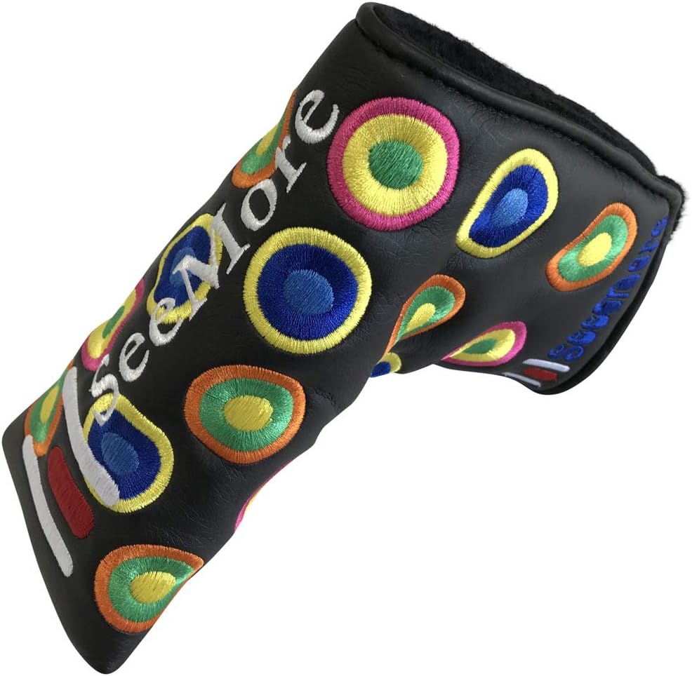 SeeMore New Groovy Black Magnetic Blade Putter Headcover