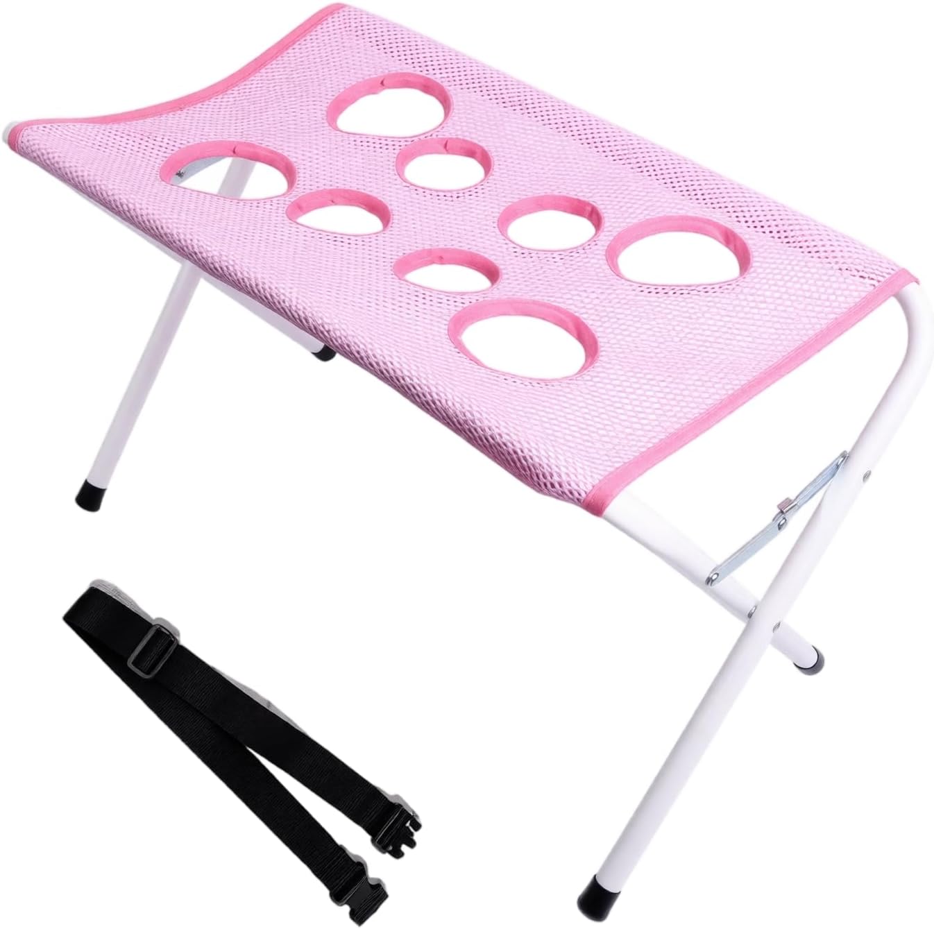 Pet Grooming Hammock with Foldable Iron Stand for Small Dogs