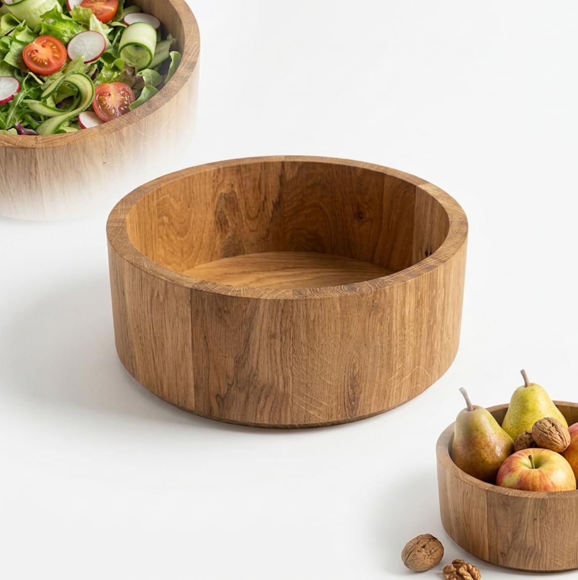 Bol en bois pour les salades et fruits lors de vos repas en famille
