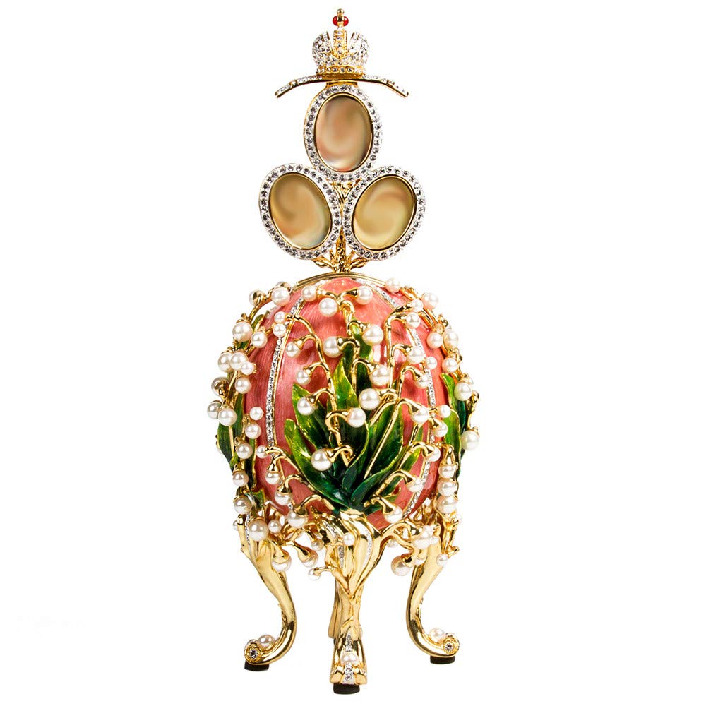 Buy OrlovNY 10.2inch Swarovski Crystals Faberge Egg Pink Lily of The
