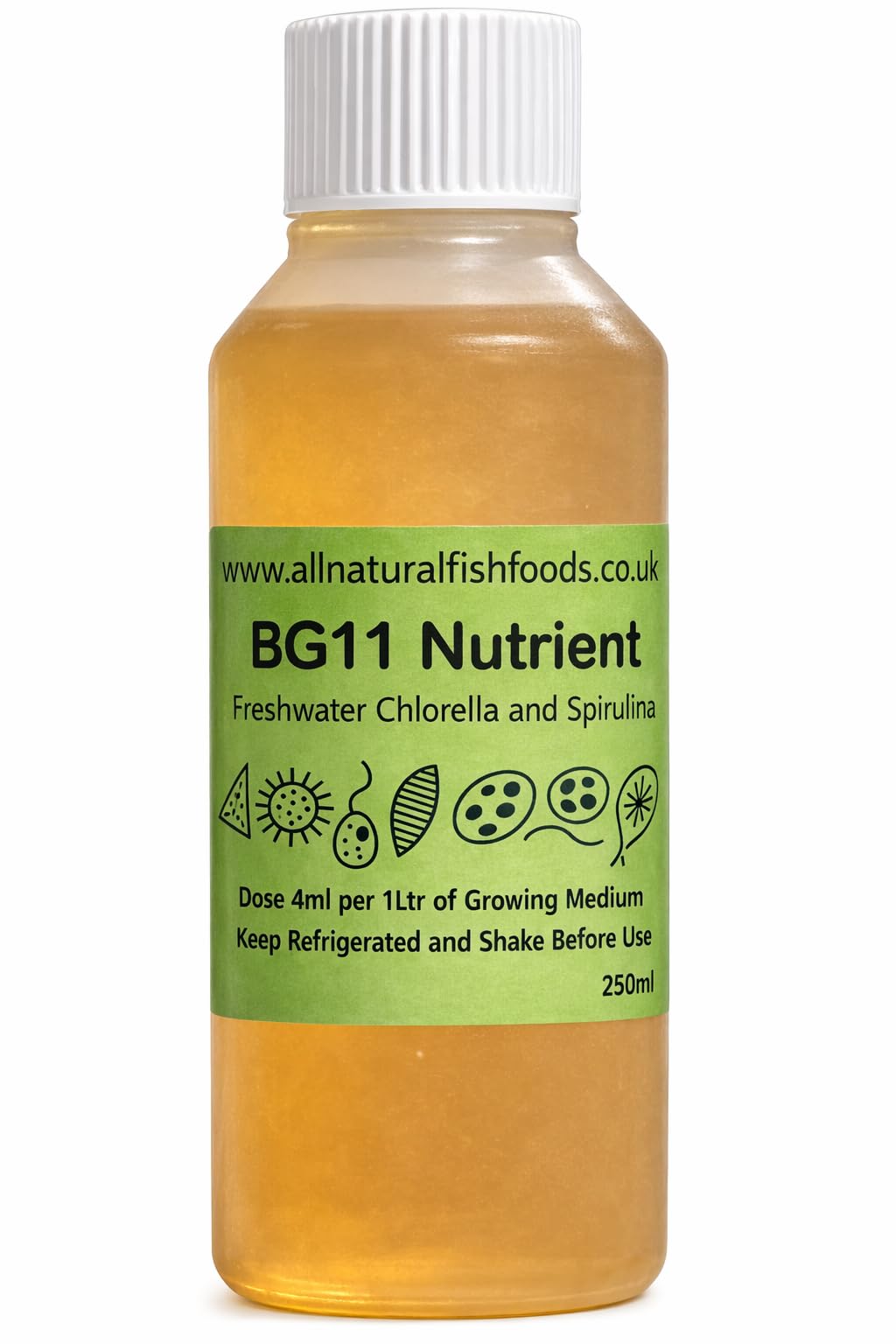 BG11 Nutrient Solution for Freshwater Microalgae โ 250ml | Culture Medium for Chlorella & Spirulina | Algae Growing Fertiliser | Dose 4ml per Litre | Aquaculture & Laboratory Use