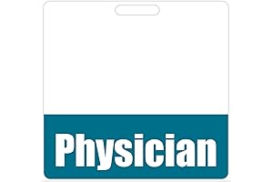 Physician Badge Buddy (Teal): Durable Badge Tags for Doctors