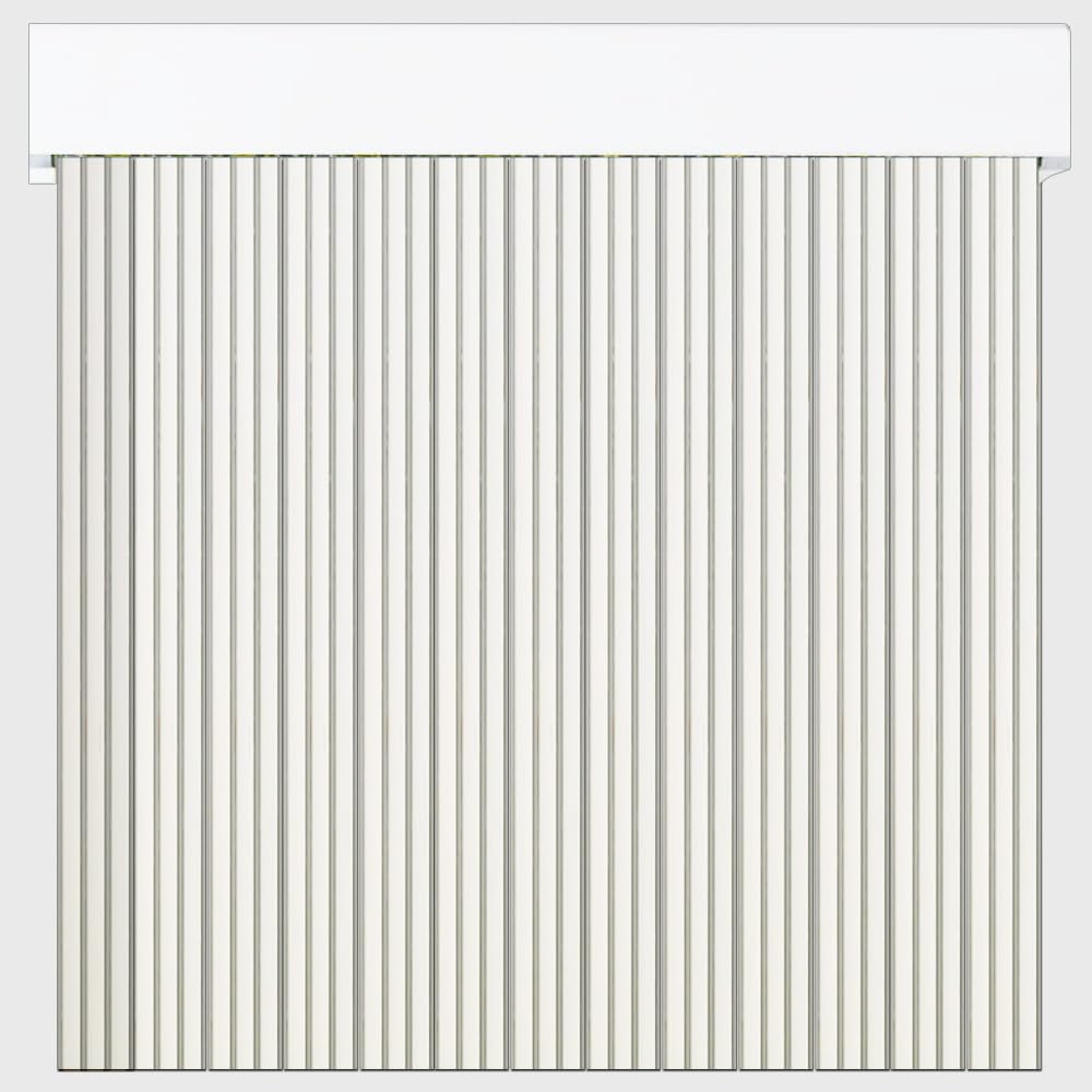 Cortinas Exterior Anti Insectos | Personalizable | Material Plastico PVC y Barra Aluminio | Ideal para Terraza y Porche | Antimoscas | PERTONI TENDE (Blanco y Gris, Alto 220cm x 90cm Ancho)