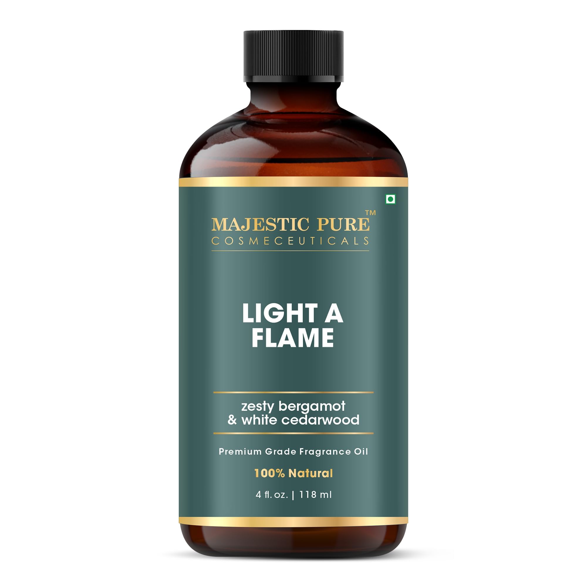 MAJESTIC PURE Zesty Bergamot & White Cedarwood Premium Oil | 100% Natural | Used in Diffuers, DIY, Self Care | 118 ml