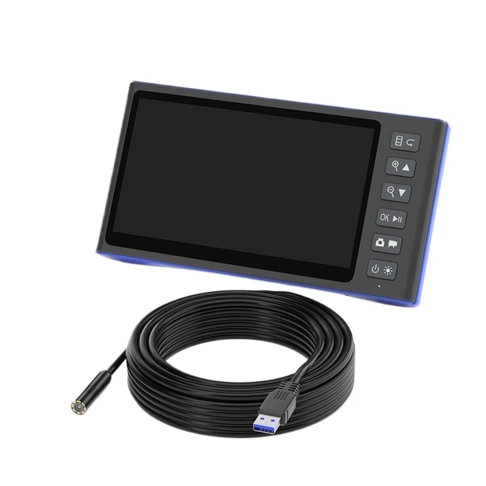Endoscopio, Schermo Endoscopio Videocamera HD1080P Lente singola doppia tripla HD1920 Tubo sonda USB con messa a fuoco automatica da 5,0 MP(3.5m,5.5MM Single Lens)