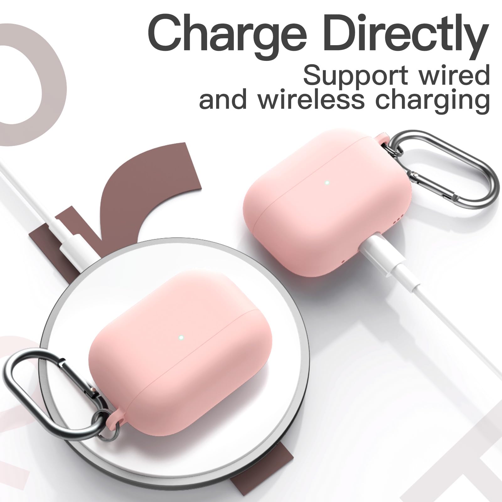 Custodia Silicone Per AirPods Pro 1a/2a Gen - Con Portachiavi, LED Visibile, Antiurto - Foto 6