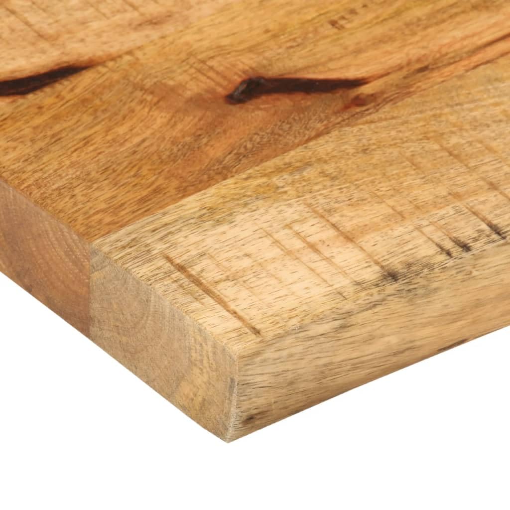 vidaXL Tablero de mesa de 70 x 40 x 2,5 cm con bordes vivos de madera de mango en bruto, superficie de repuesto para mesa de comedor, superficie de apoyo