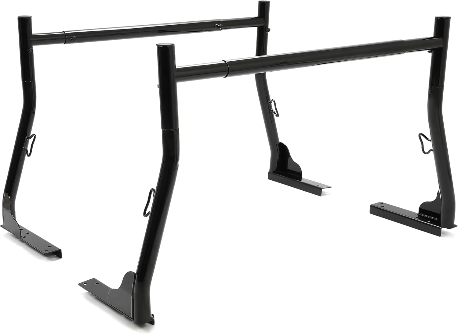 KUAFU Extendable Truck Rack Heavy Duty Steel Truck Bed Ladder Rack Compatible with Truck-Bed Width Ranged from Min.51 - Max.71,800Ibs Capacity Cargo Rack Kayak Surfboard Lumber Rack Two-bar Set