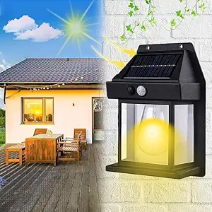 CARE CASE Solar Interaction Wall lamp | Outdoor Wall Light, Solar lamp with Motion Sensor, Waterproof Outdoor lamp for Garden, Patio, Yard