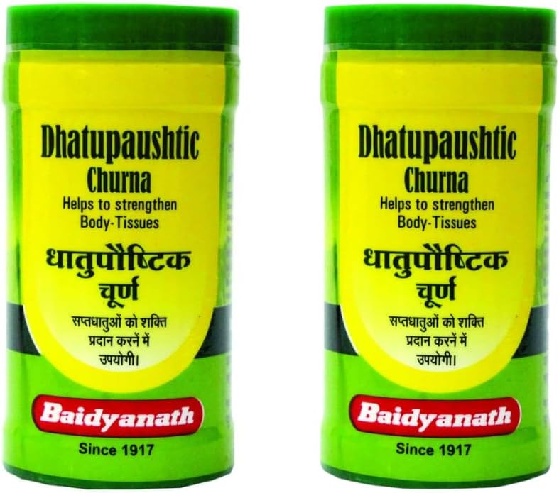 Baidyanath Dhatupaushtik Churna | Helps to Strengthen Body-Tissue - 50g (Pack of 2)