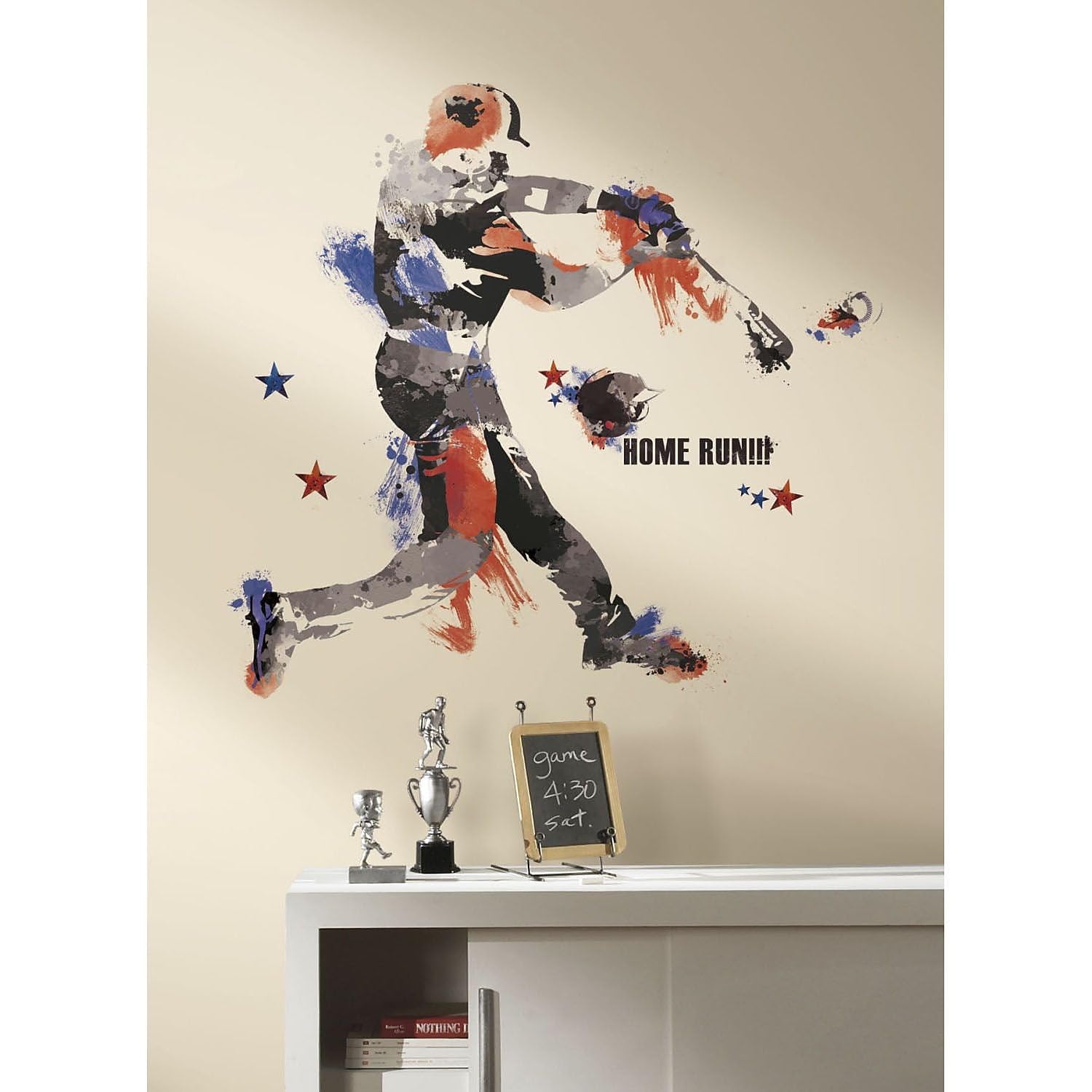 RoomMates Baseball Champion Giant Peel and Stick Wall Stickers - Image 2