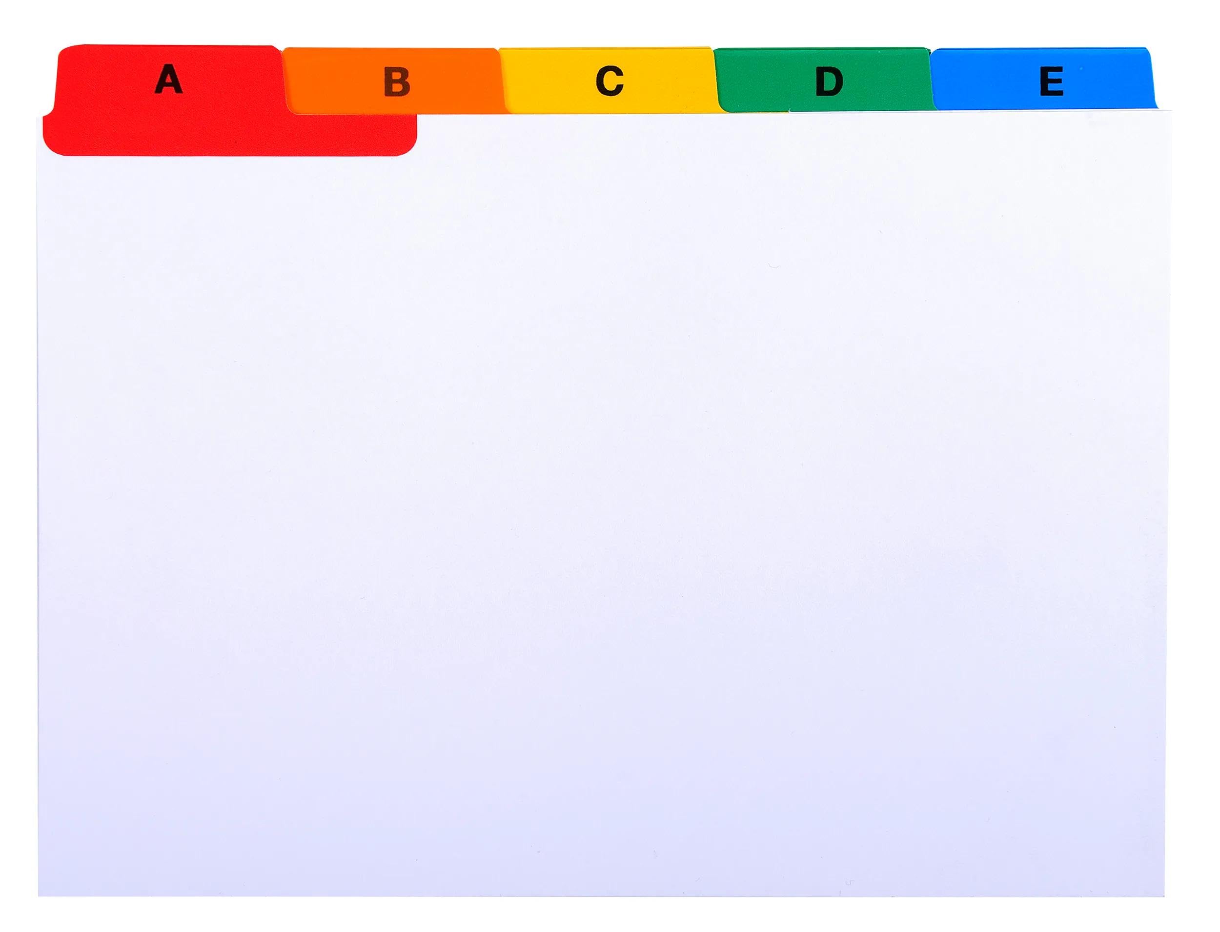 Exacompta - Ref 13997E - Box of 10 Index Dividers Printed from A to Z White Card 160g 25 Compartments - A6 - White