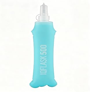 500ml TPU Soft Flask, Collapsible Water Bottle for Running Vest Hydration Pack, 1 Pack (Light Blue)