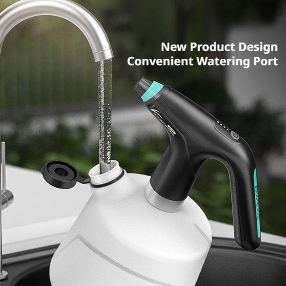 Spruzzatore elettrico, flacone spray automatico di grande capacità da 2 l, con tubo di prolunga e batteria a lunga durata, annaffiatoio portatile per giardinaggio, irrigazione piante, pulizia auto e