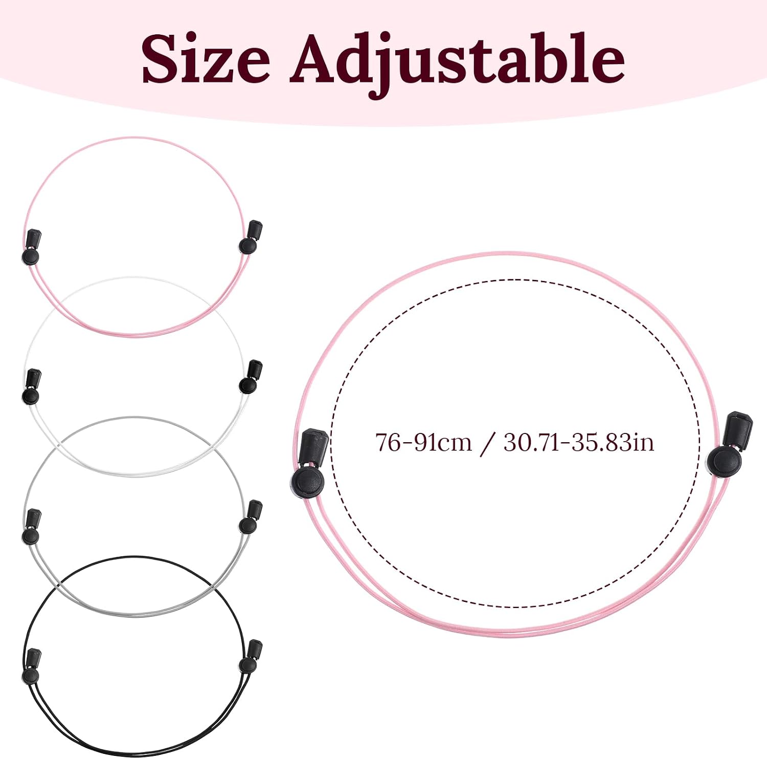 Ouligay 4 Pcs Crop Band Women, Adjustable Shirt Tuck Band Women, Tucking Sweaters Shirts Elastic Stretch Belts Tool for Girl Change Style of Clothes(Black White Gray Pink)