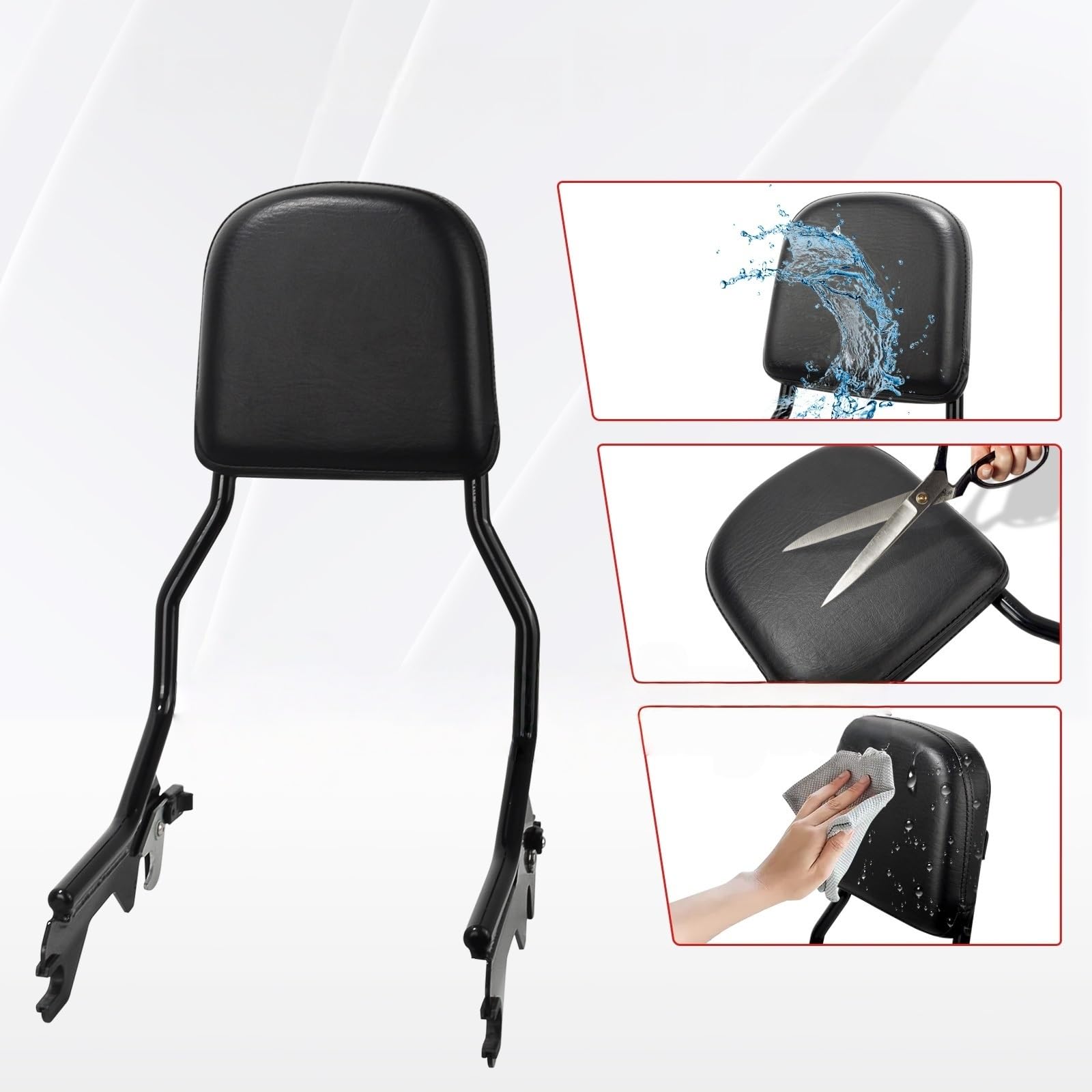 drążek Sissy z bagażnikiem Zestaw sprzętu do dokowania dla oparcia Sissy Bar motocykla pasuje do Harley Softail Slim Heritage Classic Street Bob 114(Set A)