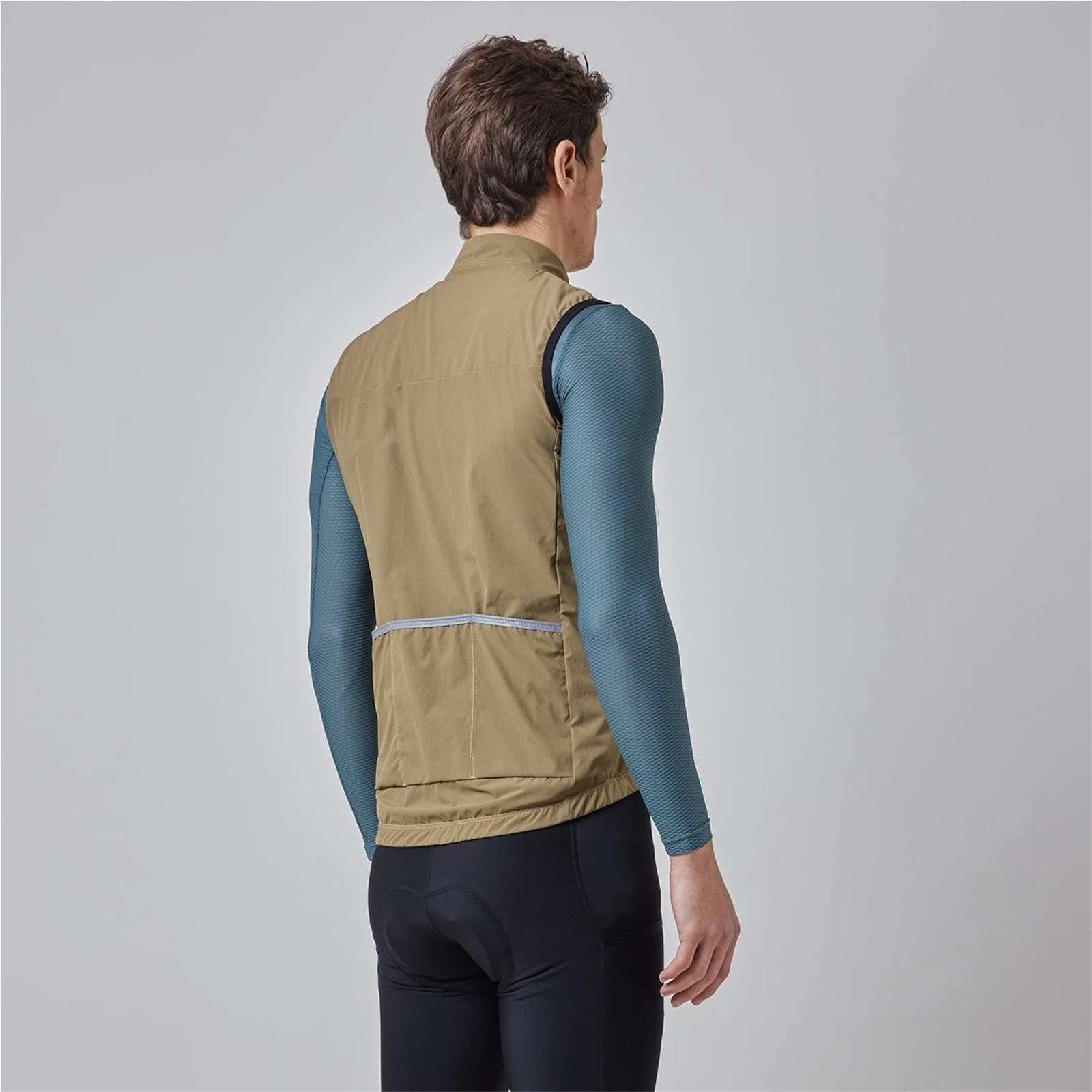 Passamontagna sottocasco Gilet da Ciclismo Interno Invernale Antivento e Termico Abbigliamento da Ciclismo a 2 Strati con Tasca sul Petto