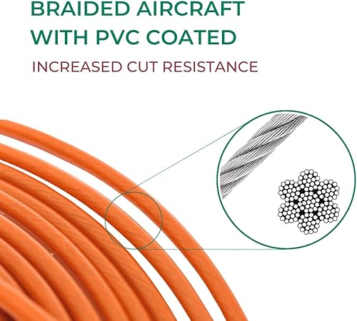 Miniatura 6 de IntelliLeash Cables de amarre de 40 pies para perros, fuertes, seguros y duraderos para perros pequeños de hasta 90 libras, cable galvanizado