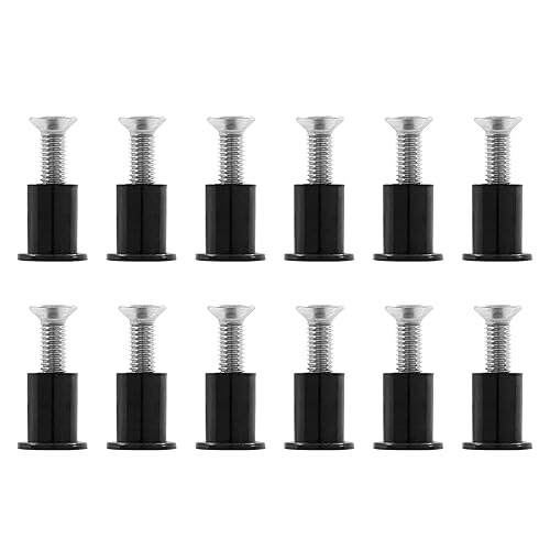 Miniatura 5 de Waziaqoc Tuerca de pozo de neopreno M5 con tornillo Pozi de acero inoxidable (M5 x 0.984 in), kit de tuercas de pozo de latón para motocicleta,