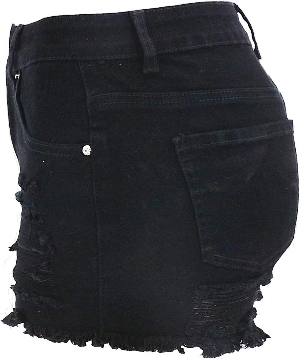 Atditama Women's Summer Ripped Jean Shorts Stretch Skinny Frayed Denim Shorts Beach Casual Women Shorts