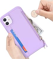Vista 71 de Cavor for iPhone 11 Wallet Case with Card Slots Holder,Premium PU Leather Kickstand Feature Case [Wrist Strap] Double Magnetic Clasp Shockproof Flip