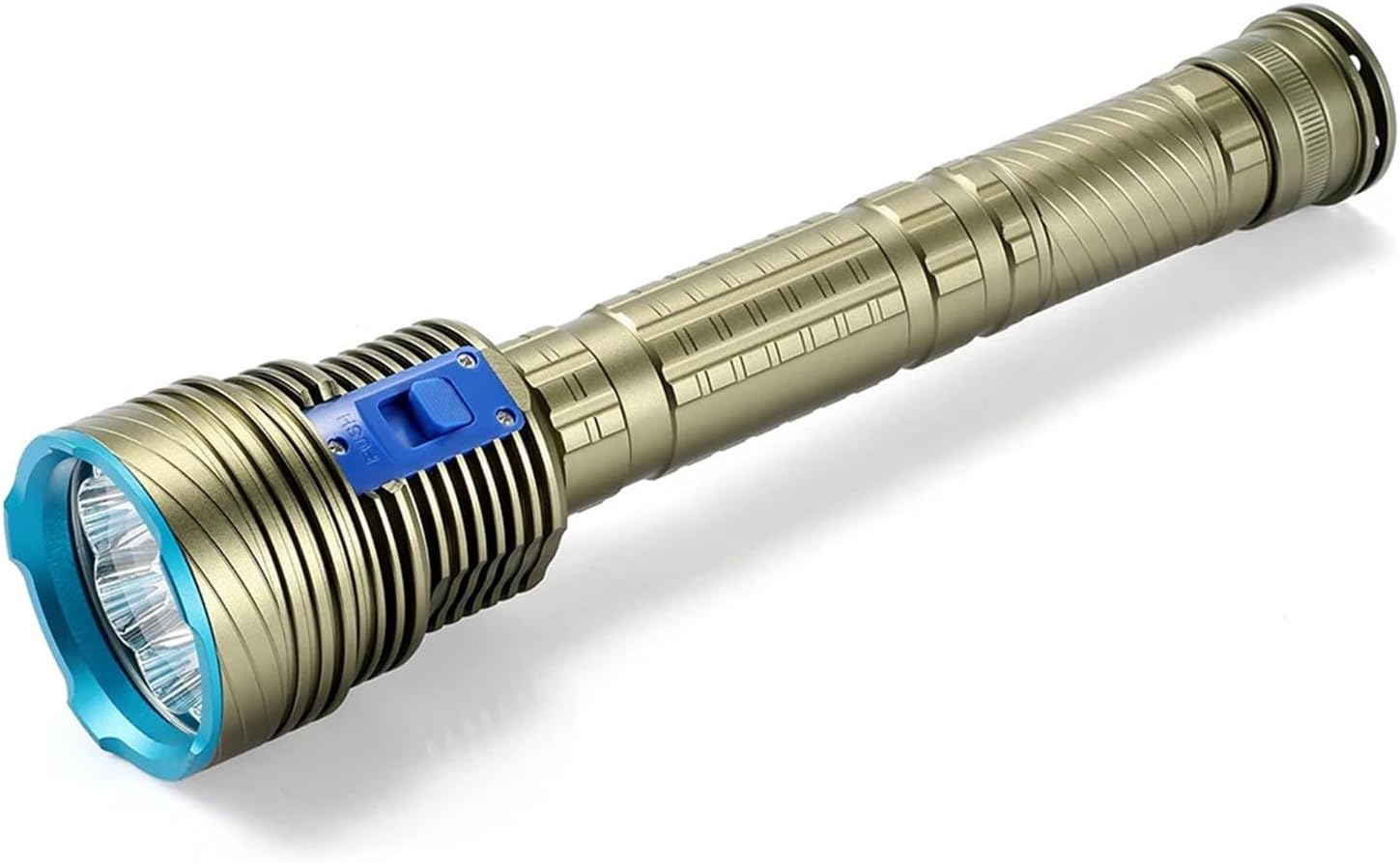 Generic Compatible for Professional Underwater Diving Flashlight - IPX68 Torch with 9 LED Lights for Caving, Snorkeling, and Spearfishing(Yellow Light,Package B)