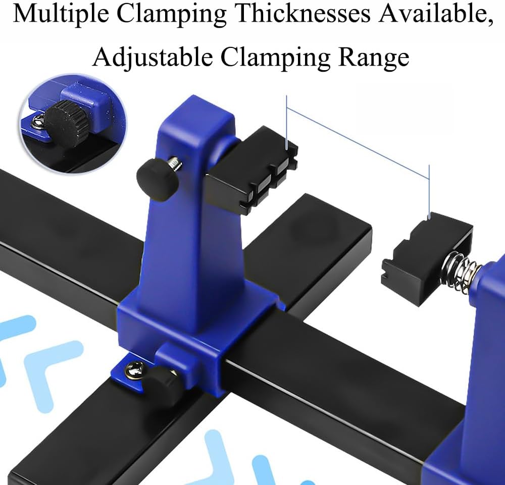 Adjustable PCB Holder Circuit Board Holder Tool 360 Degree Rotation Printed Circuit Board Jig Soldering Assembly Stand Clamp Repair Tools (A)