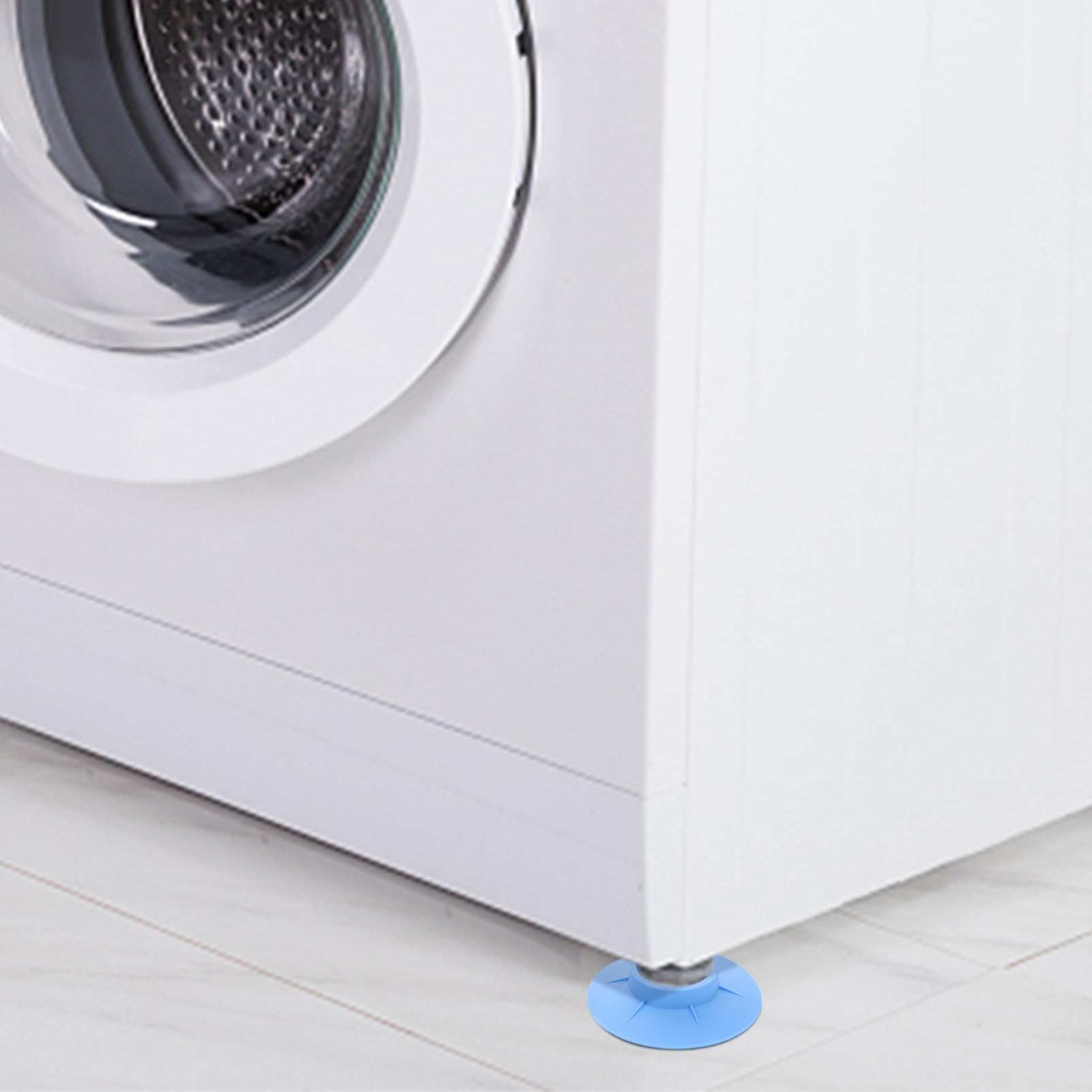 Housoutil 4PCS Anti Vibration Pads for Washing Machine, Round Rubber Foot Pads, Universal Washer & Dryer Pedestal Pads to Reduce Noise and Protect Floors, Blue