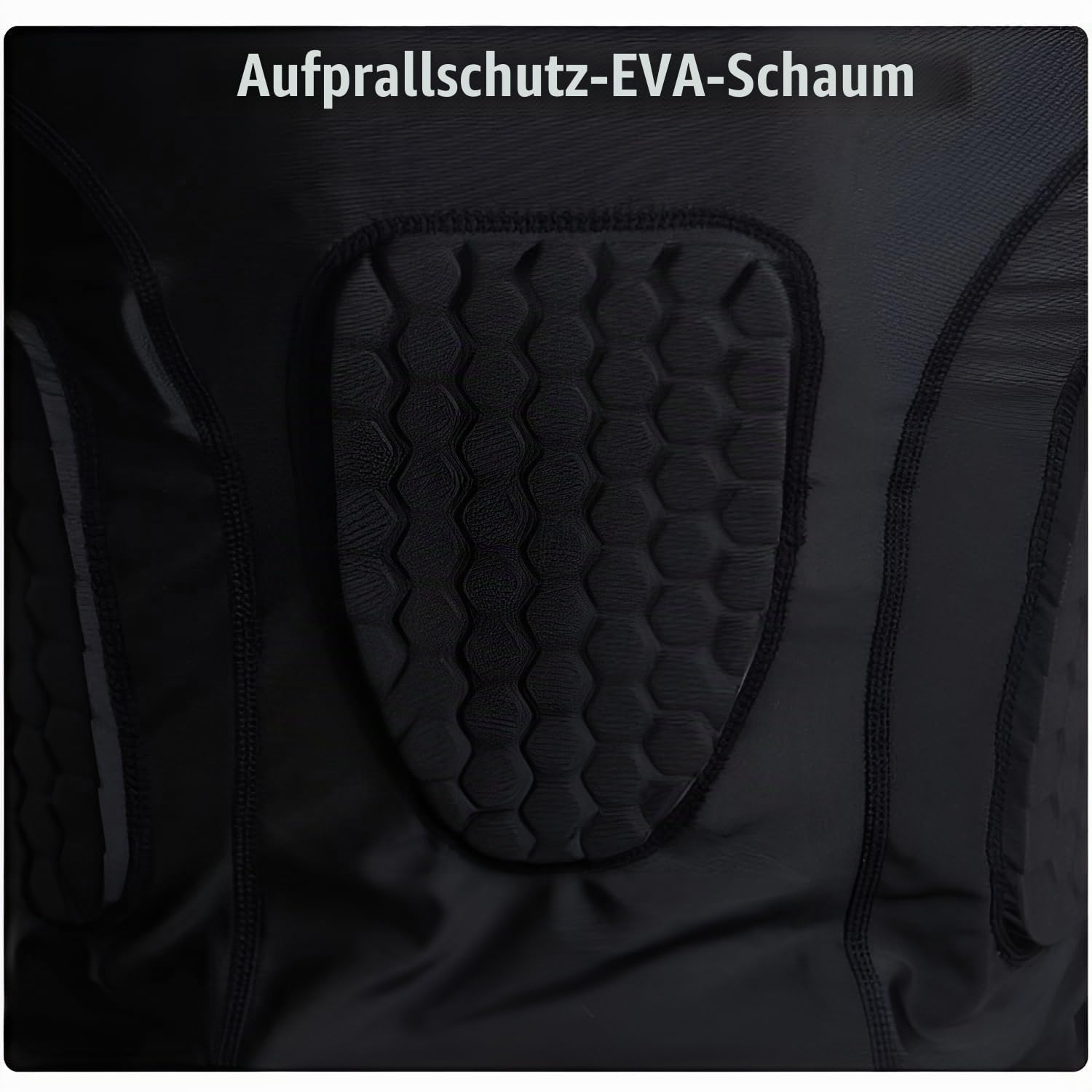 SOONHUA Gepolstertes Fußballtrikot für Herren, gerippt, stoßfest, Silikon, gepolsterte Weste, Shorts, Hose, Sportschutz, Zubehör, Basketball, Schutzausrüstung, Rugby-Tanktop