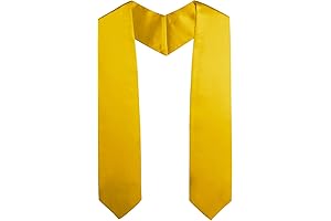 Unisex Adult Plain Graduation Gold Stole for Academic Ceremonies (60" Long)