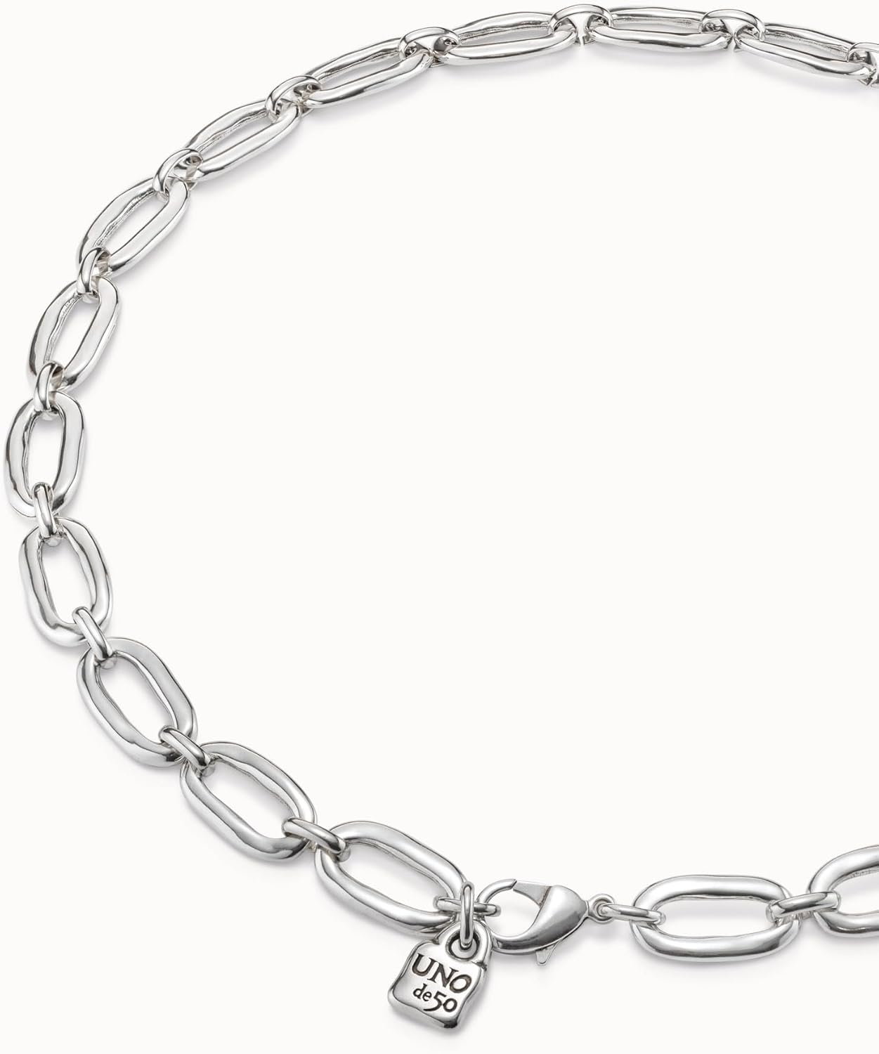 Uno de 50 AWESOME LINK Necklace, Sterling Silver-Plated, 25" - Image 4