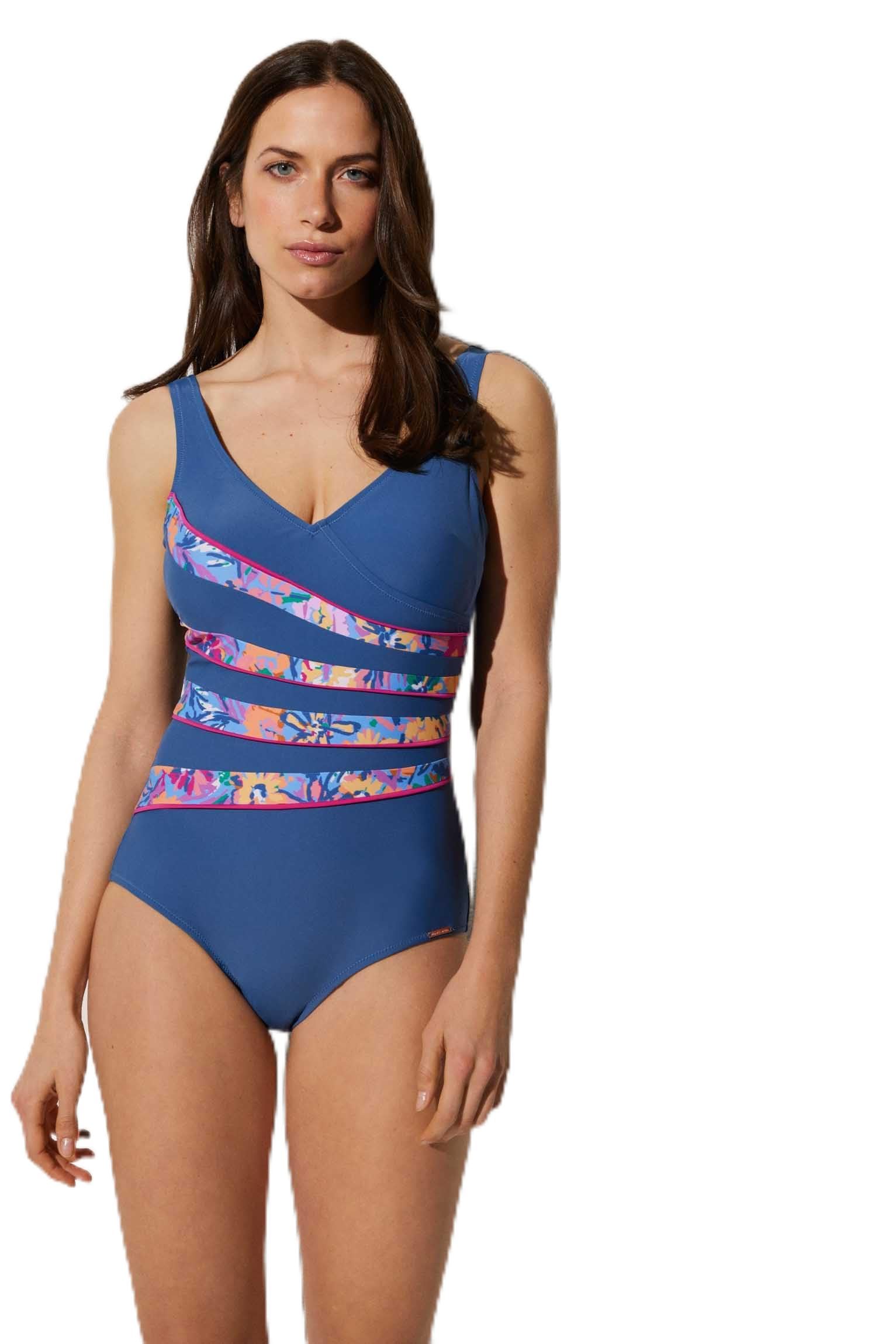 YSABEL MORA Bañador Reductor Detalle Franja Estampada