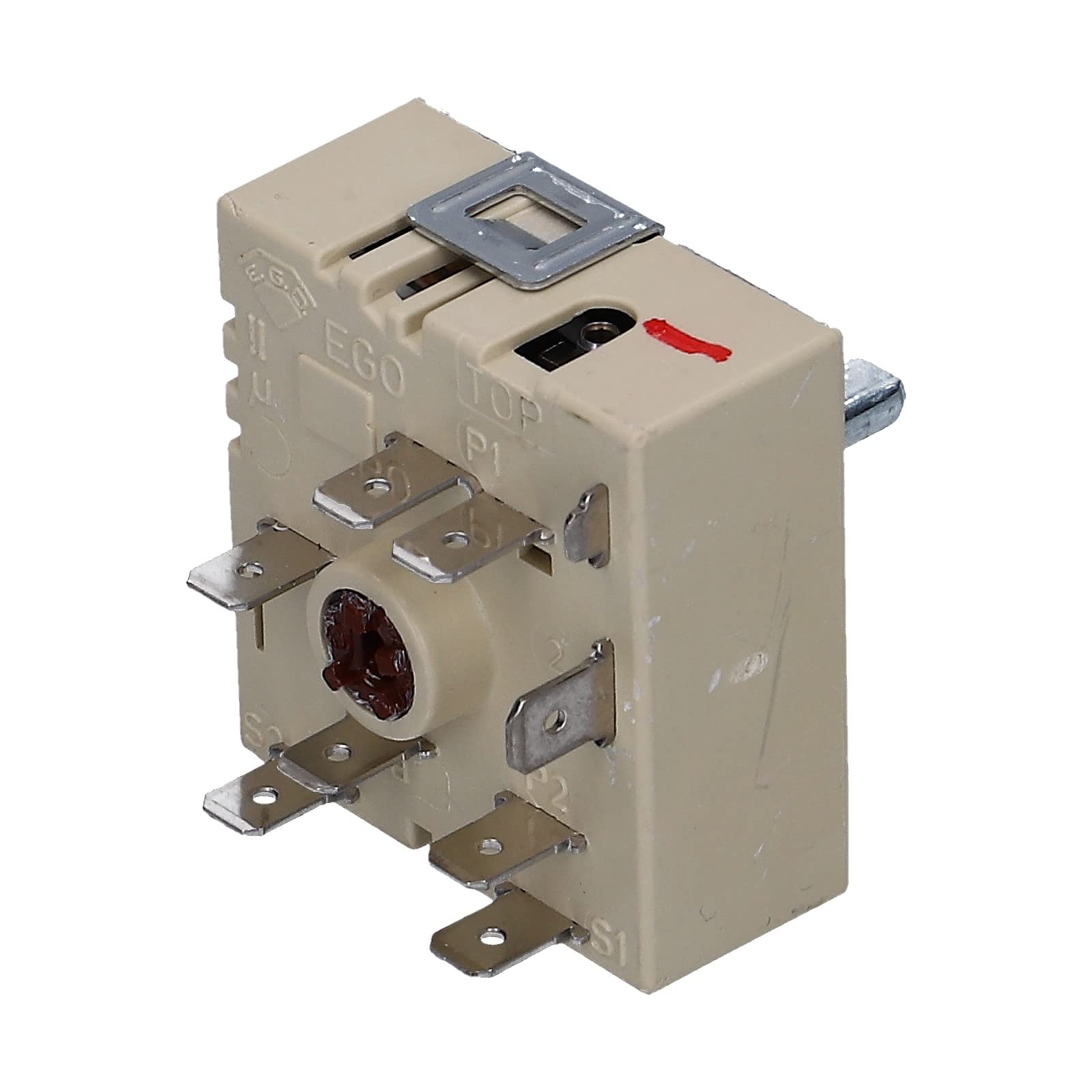 LUTH Premium Profi Parts Zweikreis Energieregler Schalter rechtsdrehend kompatibel mit EGO 50.55021.100 5055021100 für Herd Kochfeld