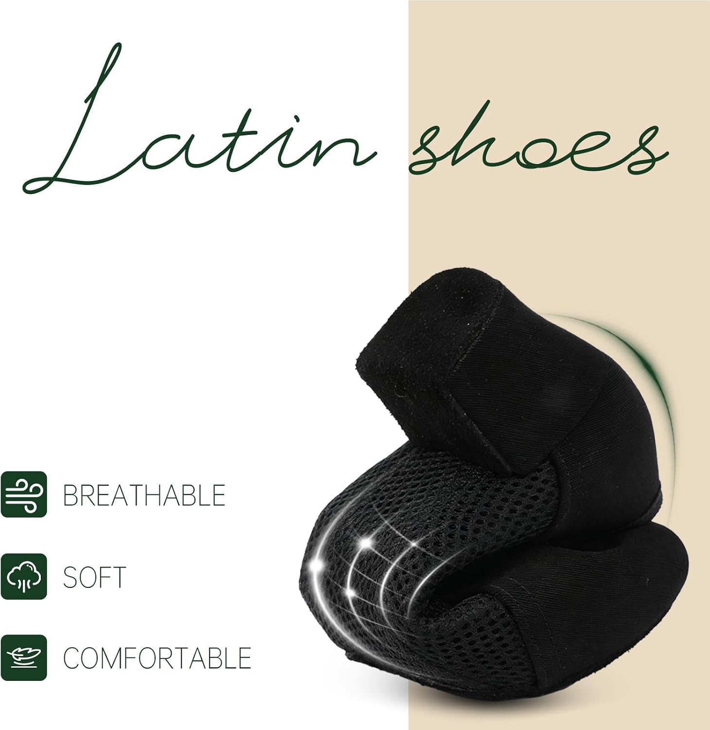 Women's Latin Dance Shoes, Lace-up Ballroom Modern Salsa Rhythm Teaching Practice Professional Performance