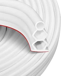 SILIENTWERK 40ft Self-Adhesive Rubber Weather Stripping - Extra Thick Door Seal For Large Gaps (White)