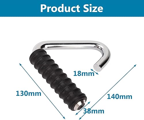 Miniatura 2 de Asas para dominadas, agarre de mango de fitness, asas plateadas resistentes en forma de C, barra de entrenamiento de fuerza para gimnasio, agarre de