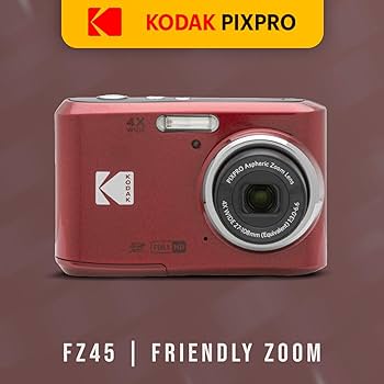 Kodak PIXPRO FZ45 コンパクトデジタルカメラ レッド Amazon.com : Kodak PIXPRO FZ45 Friendly Zoom Digital Camera