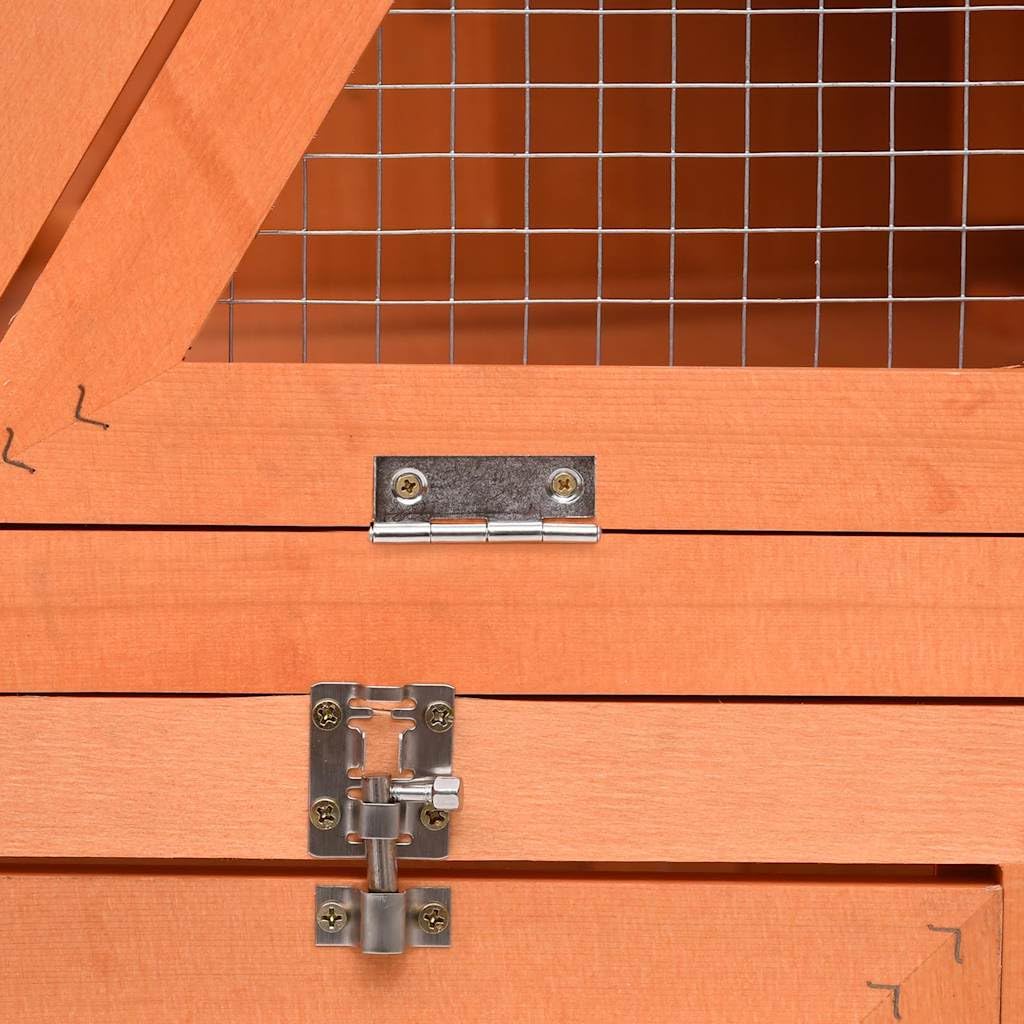 Kaninchenstall 152x127x109,5 cm Massivholz Tanne