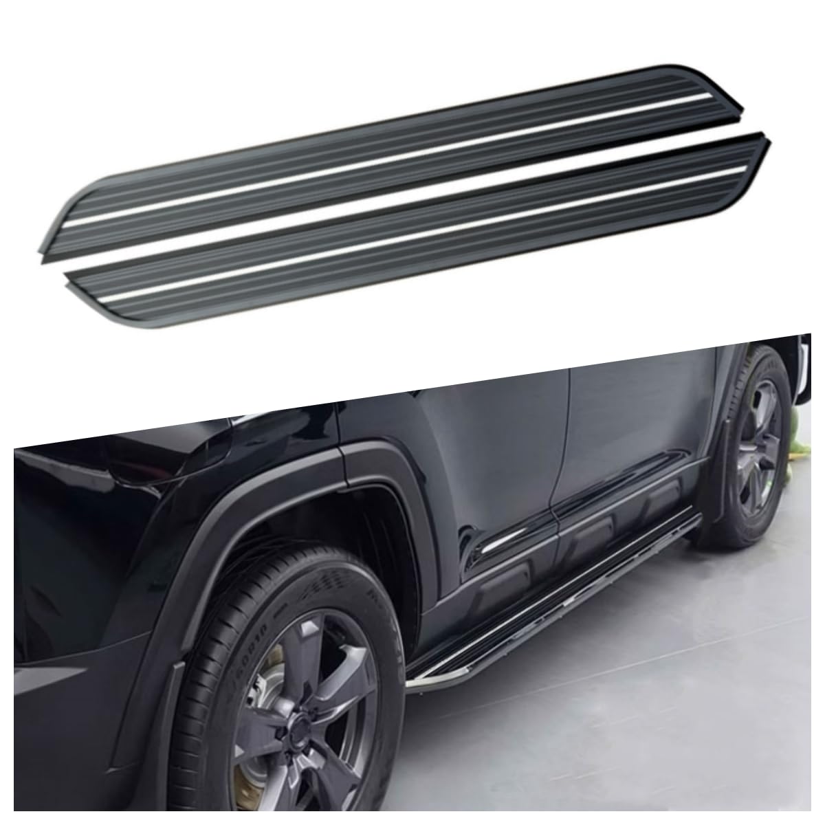 Aluminium Running Boards Side Step Pedal Fixed Foot Step Pedal Rail Board Stair Fits for KIA SELTOS 2019-2023