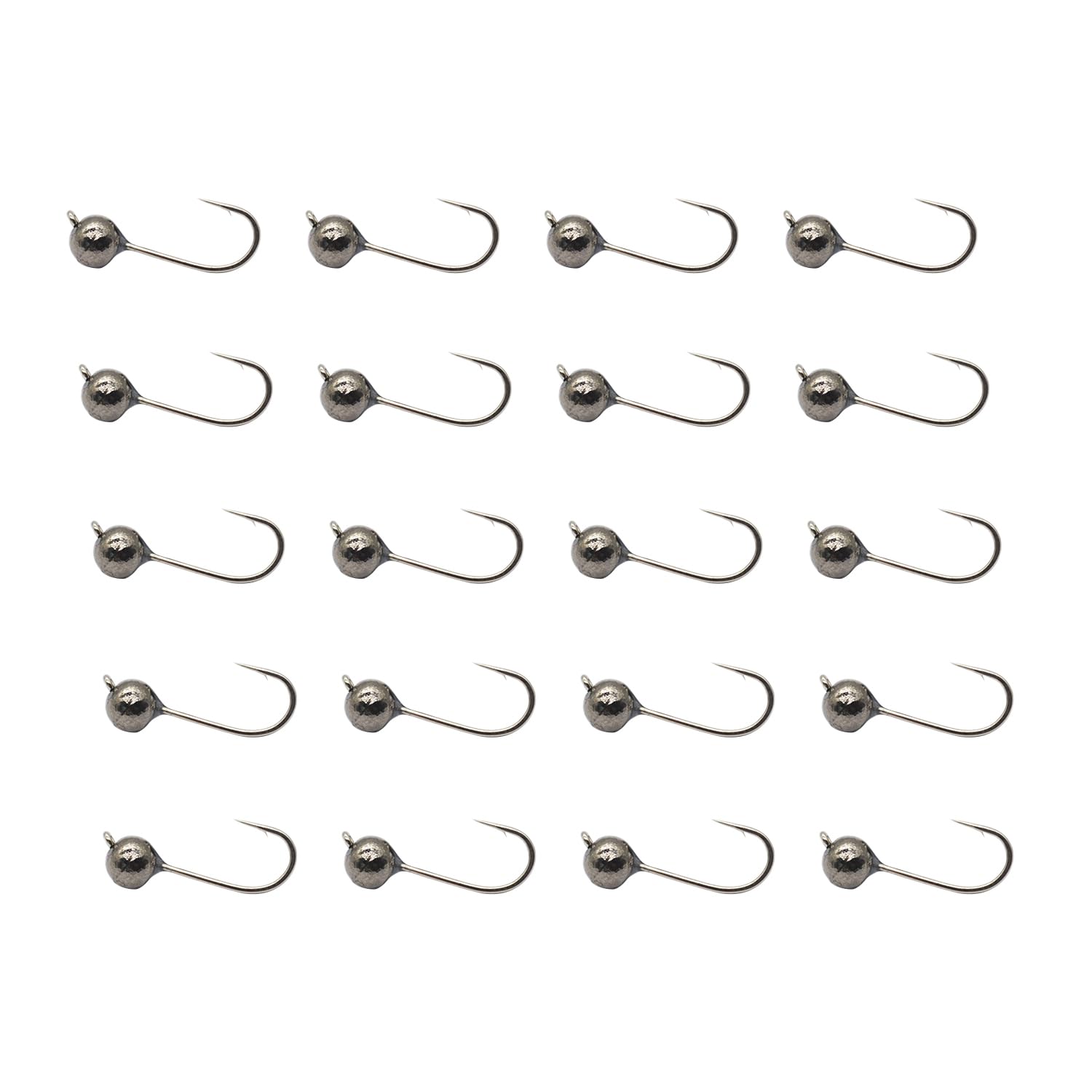 ALICHINO Tungsten Fly Tying Jig Heads for Fly Fishing Small Round Ball Crappie Jig Heads Fly Tying Jigs Kit Tungsten Beads with Hook