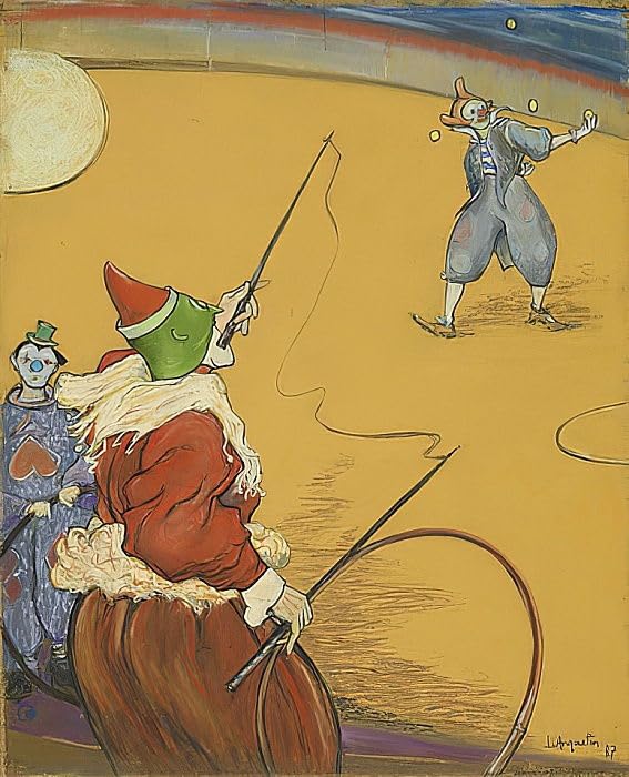 Cuadro en lienzo En el Maurice Cirrcus de Louis Anquetin, láminas y murales de 60x90cm