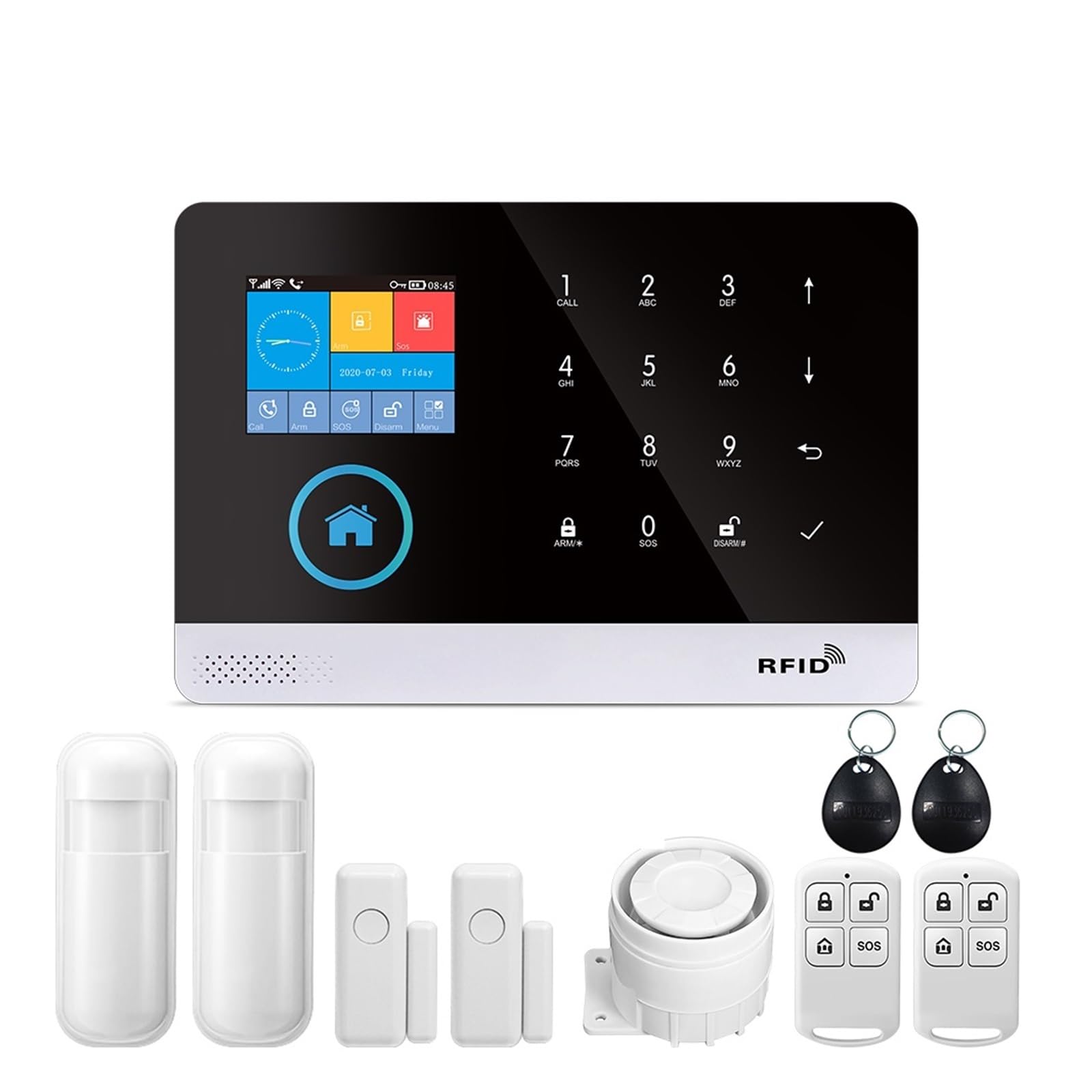 Système d'alarme WiFi GSM DELURA sans fil Tuya pour sécurité maison anti-cambriolage
