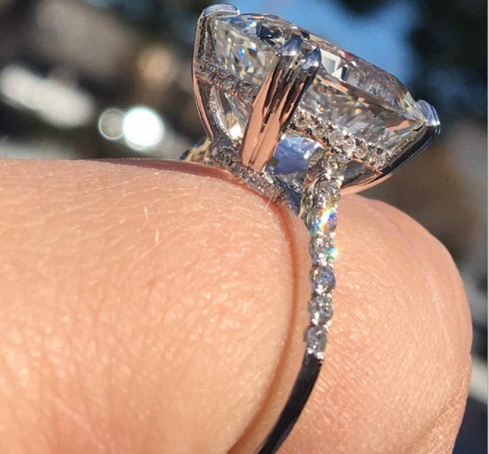 Duan Classic Promise Ring 925 Sterling Silver Oval Cut 3ct AAAAA Zircon Cubic Zirconia Promise Engagement Wedding Band Rings Size 6-10 - Image 3