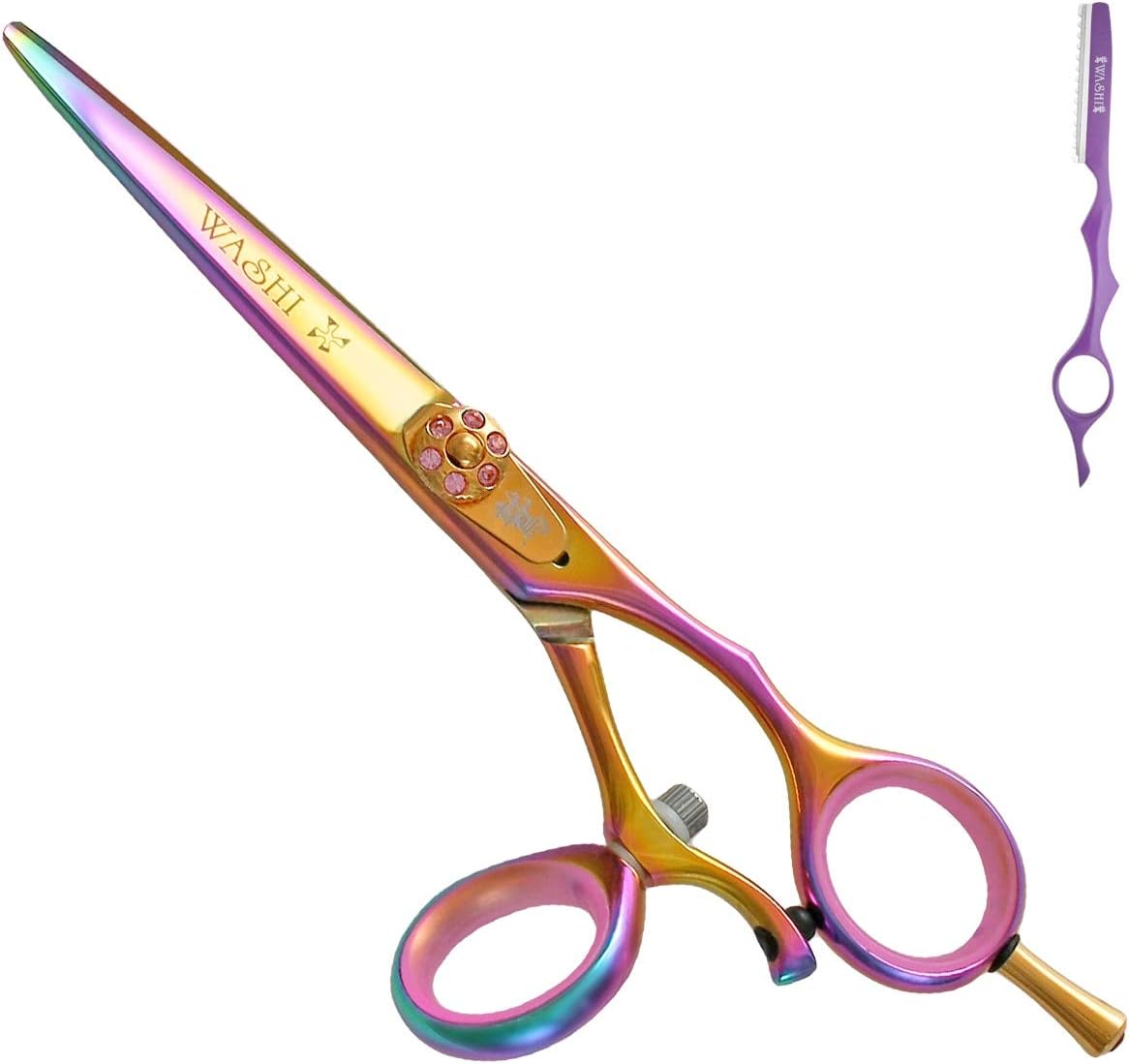 Washi Beauty - Golden Rose Swivel 5.5” Titanium Pro Hair Cutting Shear/Scissor