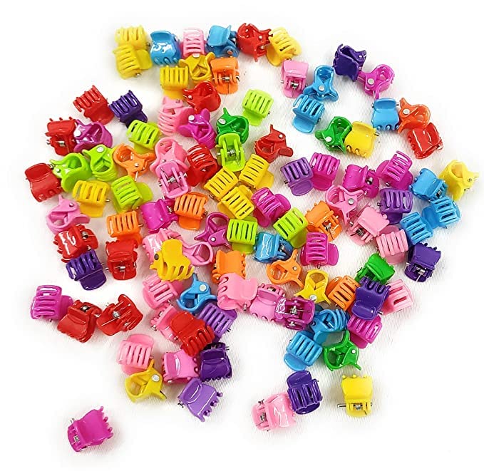 GIRLYZ ATTIRE Mini Hair Claw Clips for Women and Girls Candy Color Plastic Hairpins Hair Braids Maker Beads Hair Accessories (Pack of 10) GIRLYZ ATTIRE Mini Hair Claw Clips for Women and Girls Candy Color Plastic Hairpins Hair Braids Maker Beads Hair Accessories (Pack of 10)