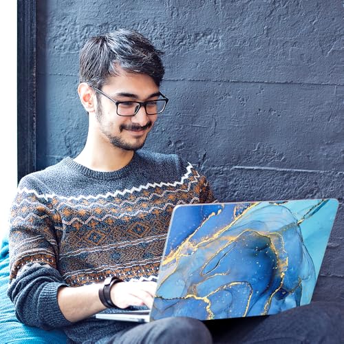 Image of Marbel-D6 Top+Wrist Pad Vinyl Laptop Skin /Sticker /Cover for 15 to 15.6 Inches Laptops Laminated-Removable-HD Quality Compatible for Hp-Dell-Sony-Lenovo-Asus etc.(15x10 Inches)