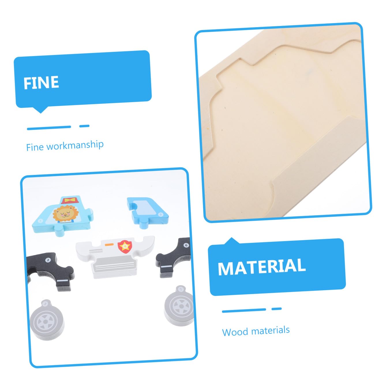 Puzzle 3d per Bambini 5 Set in Legno Design Cartoon | Incastro Didattico, Supporta Abilità Cognitive, Formato Stereoscopico, per Piccoli e Primi Giochi