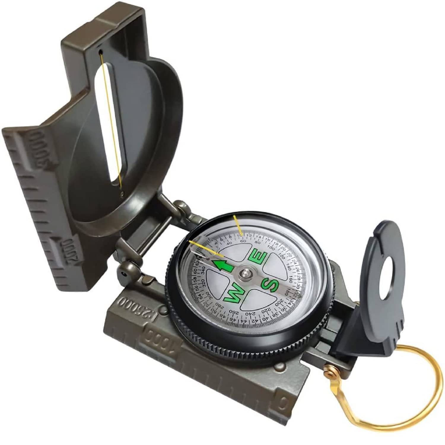 LAFILLETTE Military Lensatic Sighting Compass, Accurate Hand Held Compass for Hiking Camping Navigation Survival Backpacking Orienteering Scouting (Military Green) (B0BNXMKBLV) Amazon Price History, Amazon Price Tracker